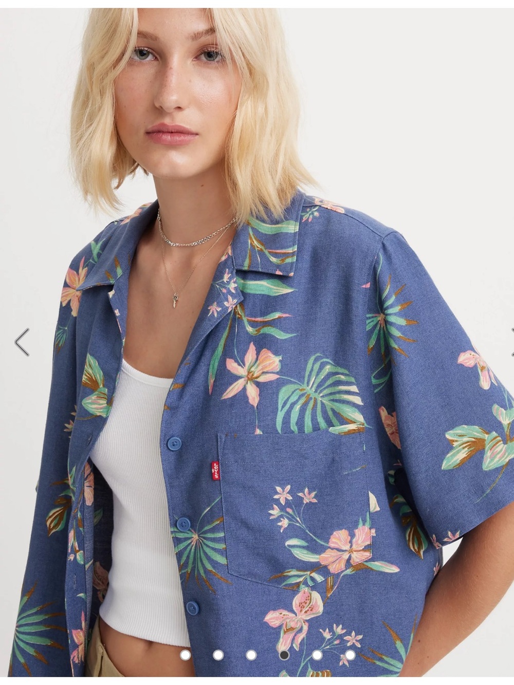 Levi’s Ladies Tropical Button Down Tee